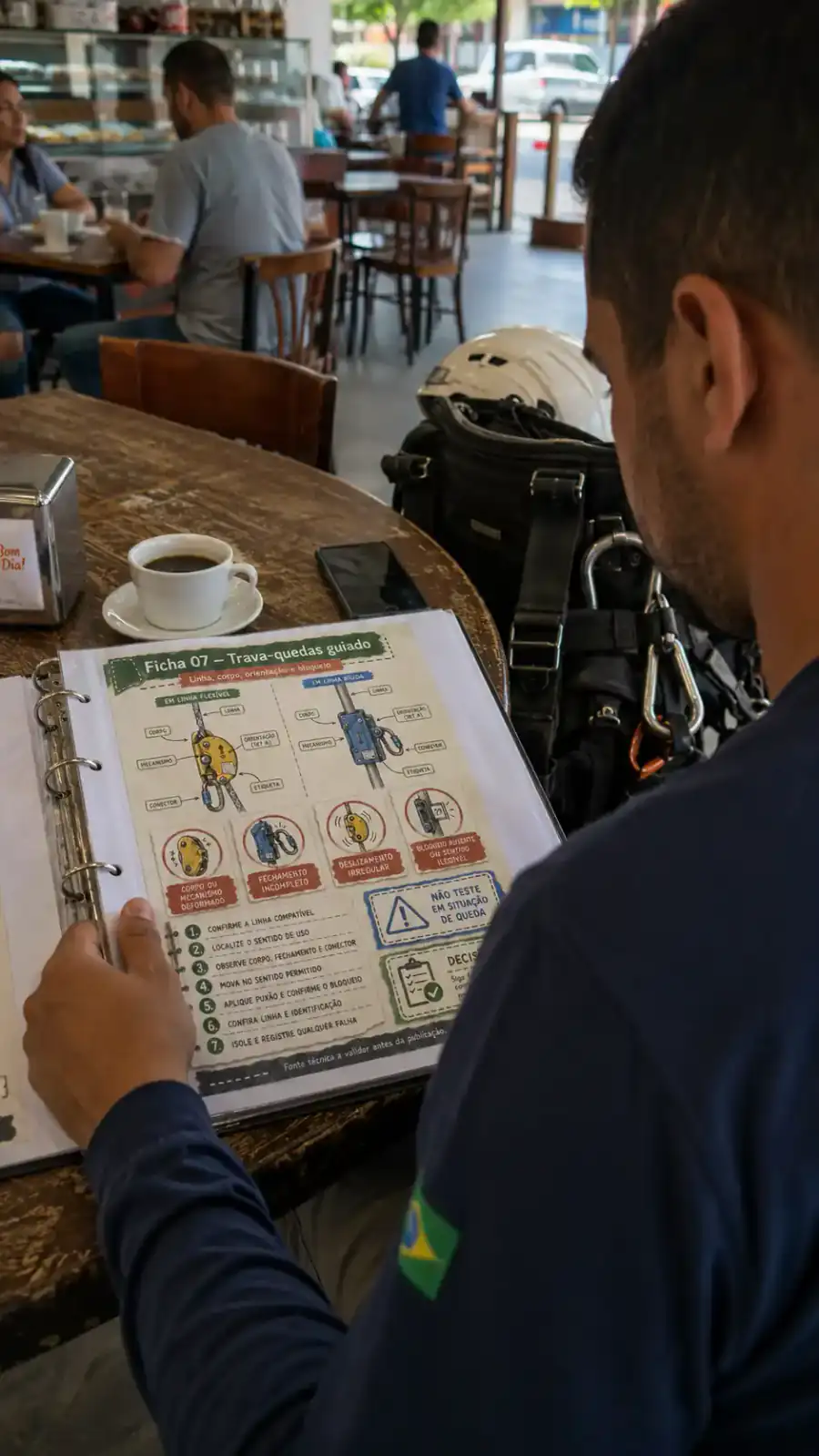 Material de Trabalho em Altura sendo consultado 6